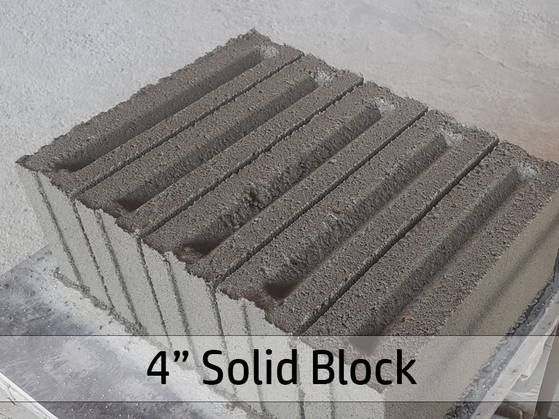 4" Solid Block