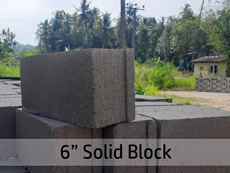6" Solid Block
