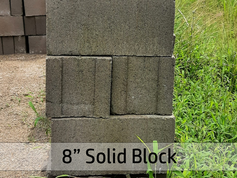 8" Solid Block